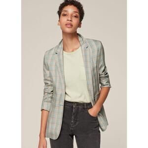 ME+EM Green Plaid Blazer